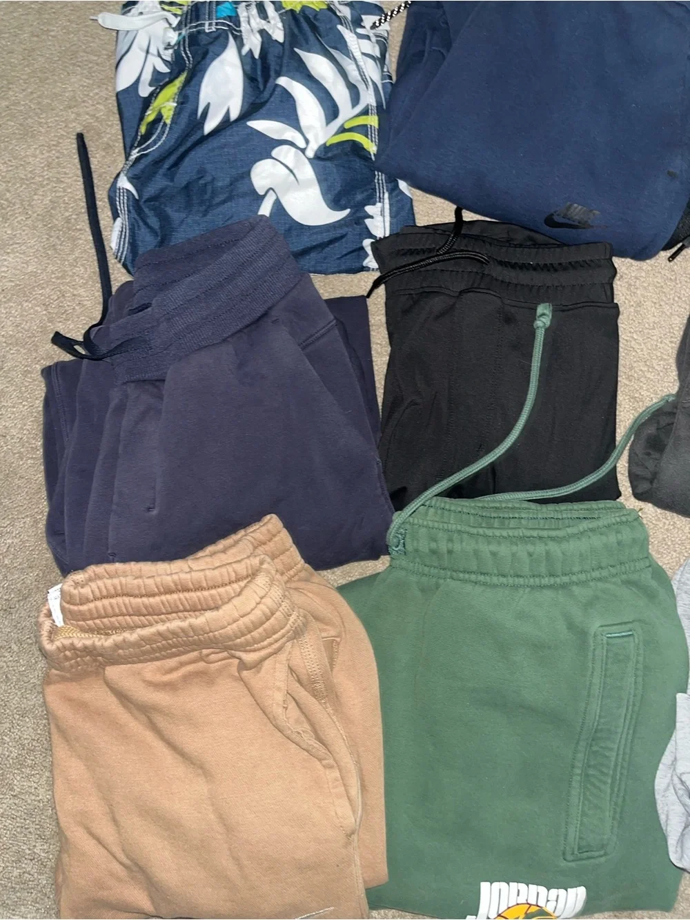 Kids Green Fleece Jogger Pants